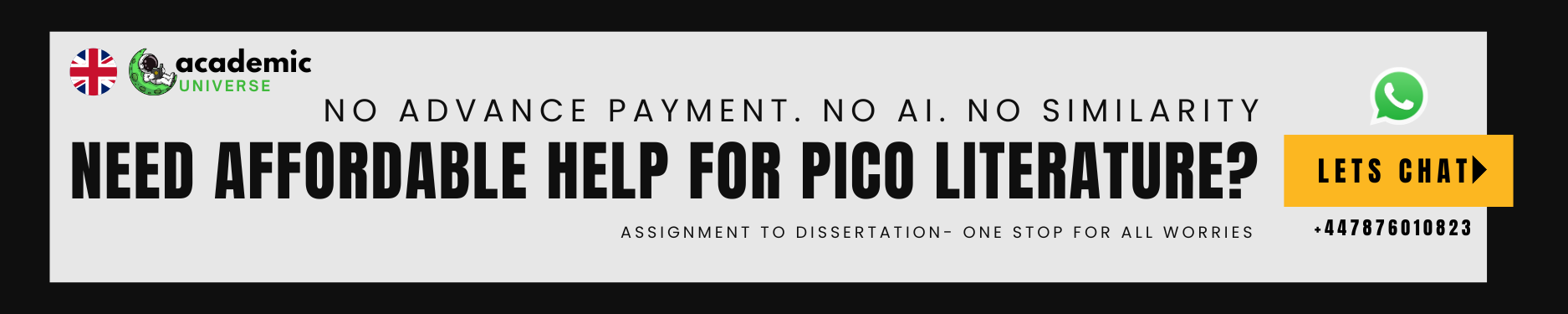 Need Affordable Help for PICO_Literature